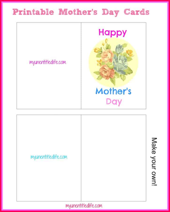 Free Printable: Mother s Day Cards