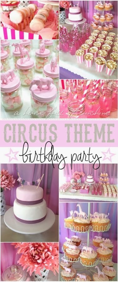 pink circus themed birthday
