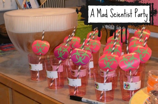 mad scientist themed birthday party