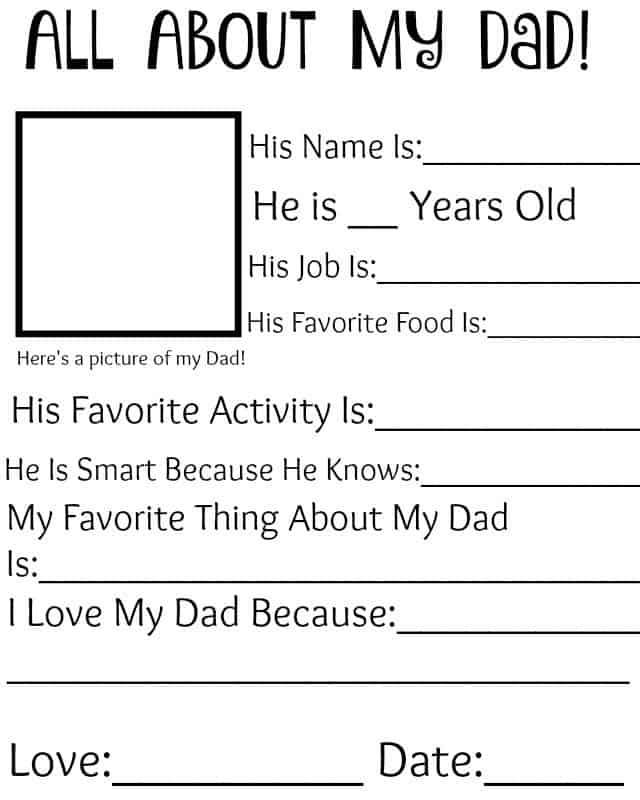 3 FREE Fathers Day Printables For Super Dads!