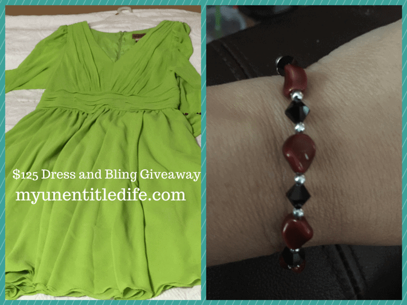 $125 dress and bling giveaway spring fashionista event