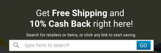 free shipping and cash back