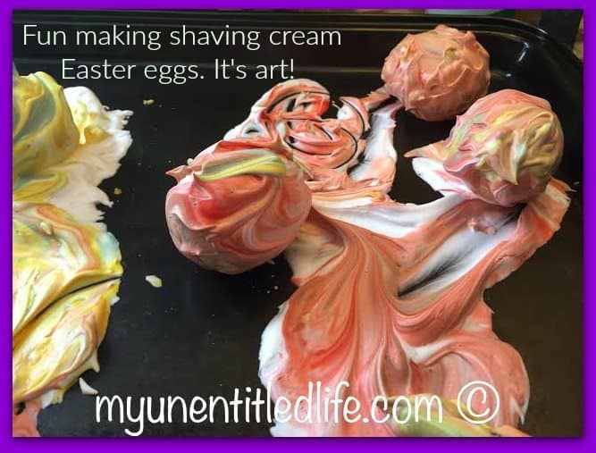 shaving cream Easter Eggs